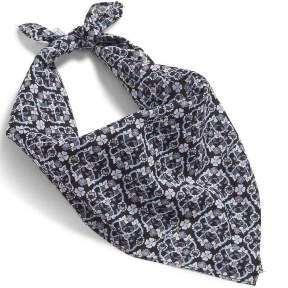 2 Vera Bradley New with Tags Charcoal Vines scarf/bandana
